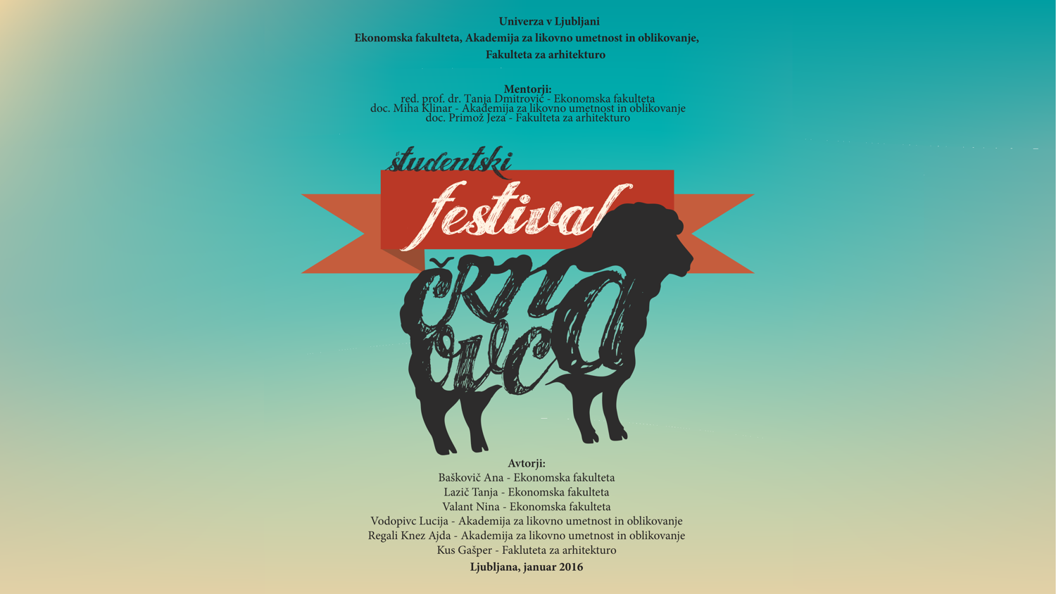 Plakat: Študentski festival “Črna ovca”
