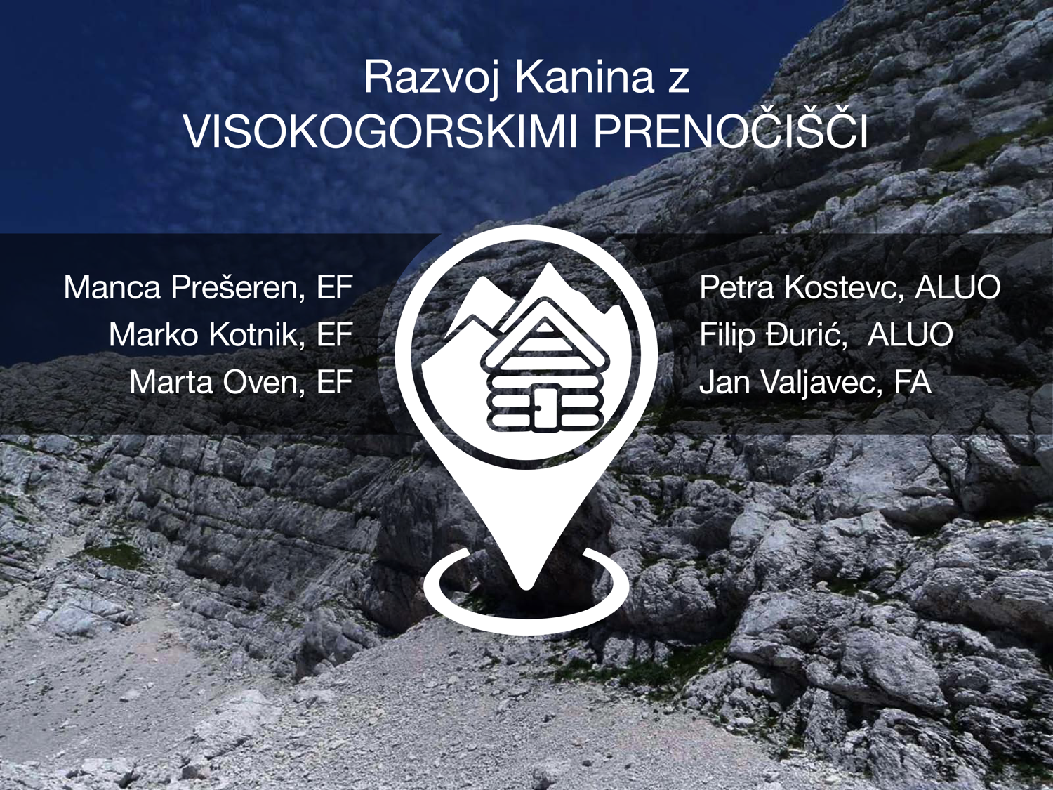 Plakat: Razvoj Kanina z visokogorskimi prenočišči